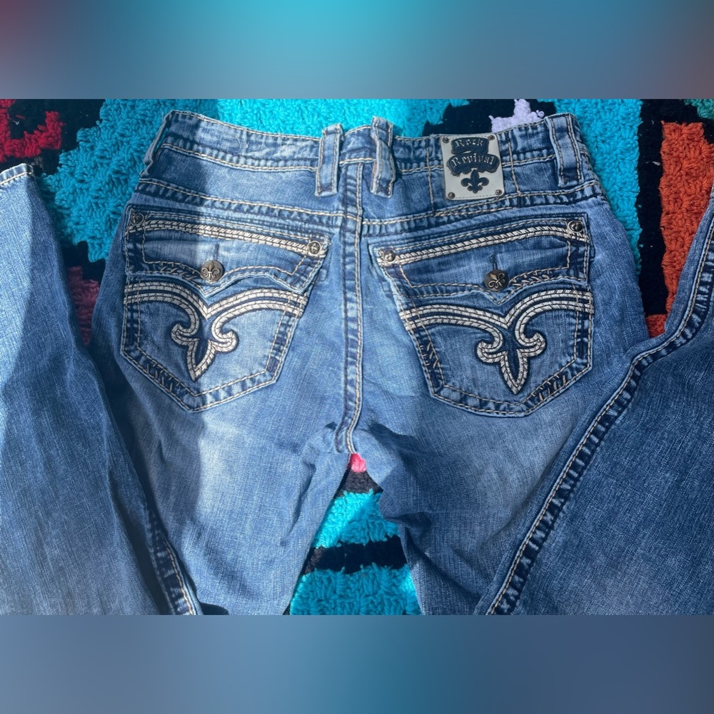 Rock Revival Men’s Relaxed Staight Denim Jeans, Size 34/32